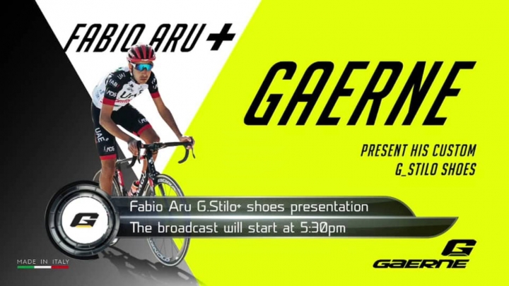 Fabio Aru - Gaerne shoes presentation